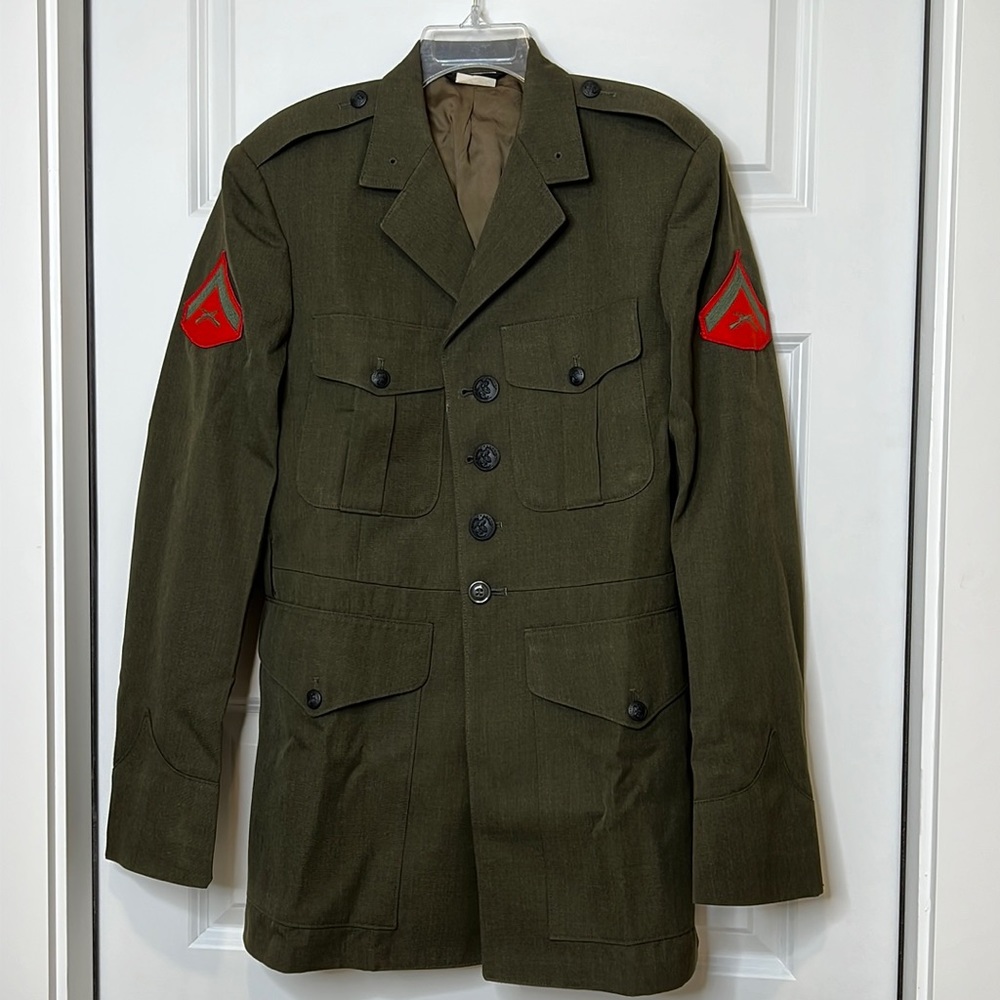 USMC Marine Infantry Lance Corporal 1960s Vietnam Era Military Dress Jacket